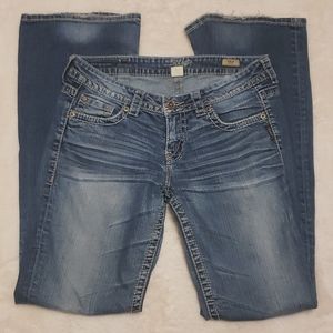 SILVER JEANS Lola Flare Blue Jeans sz 30 x 35